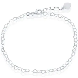 Classic Jewelry Classic Women's Anklet - Sterling Silver with Hanging Heart | R-9039-10