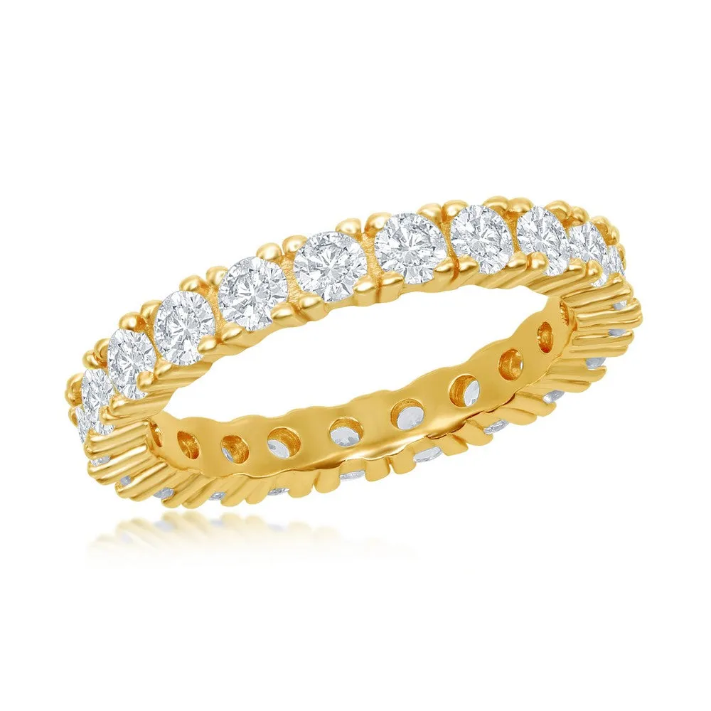 Classic Jewelry Classic Women's Gold Plated 3mm CZ Eternity Ring - W-2499
