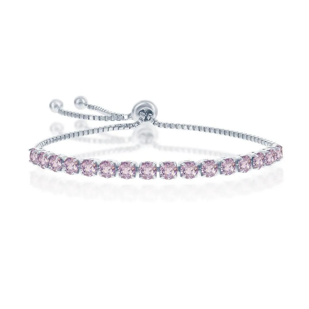 Classic Jewelry Sterling Silver Light Amethyst "June" Swarovski Element Bracelet
