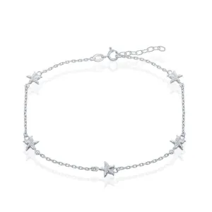 Classic Jewelry Sterling Silver Starfish Anklet