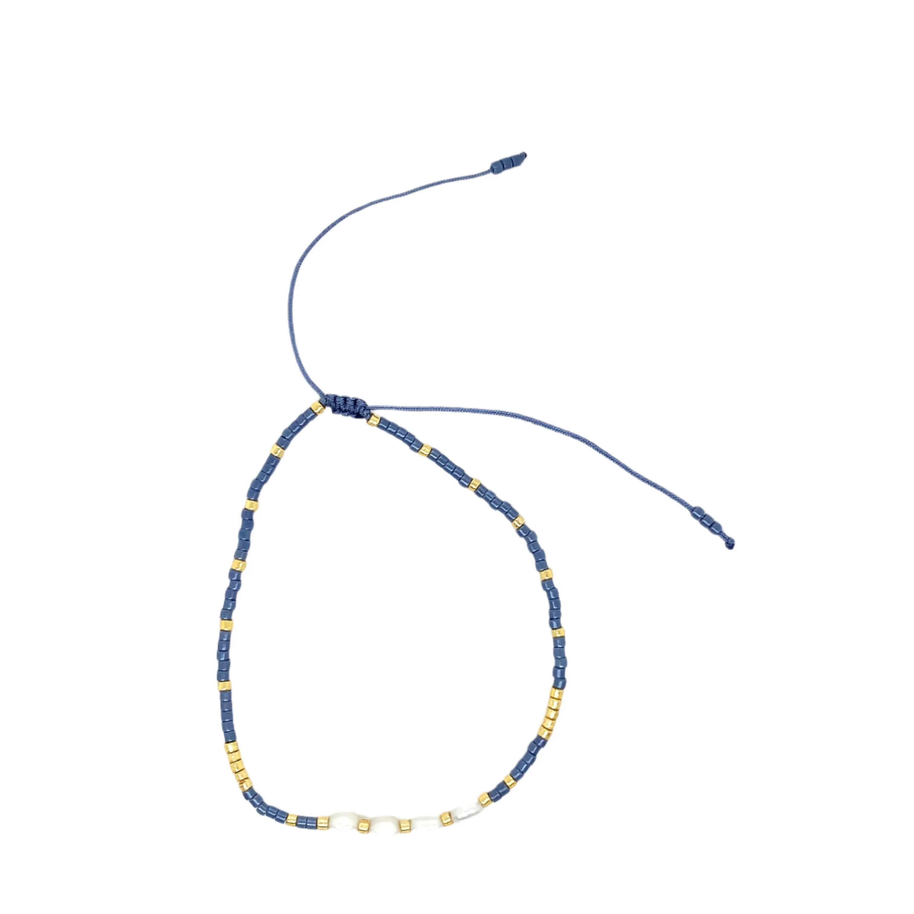 Crystals & Beaded Jewellery Adjustable Beaded Bracelet - Glass Beads & Pearls