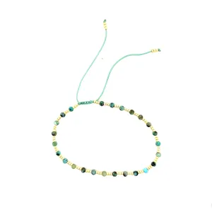 Crystals & Beaded Jewellery Adjustable Beaded Bracelet - Turquoise Gemstone