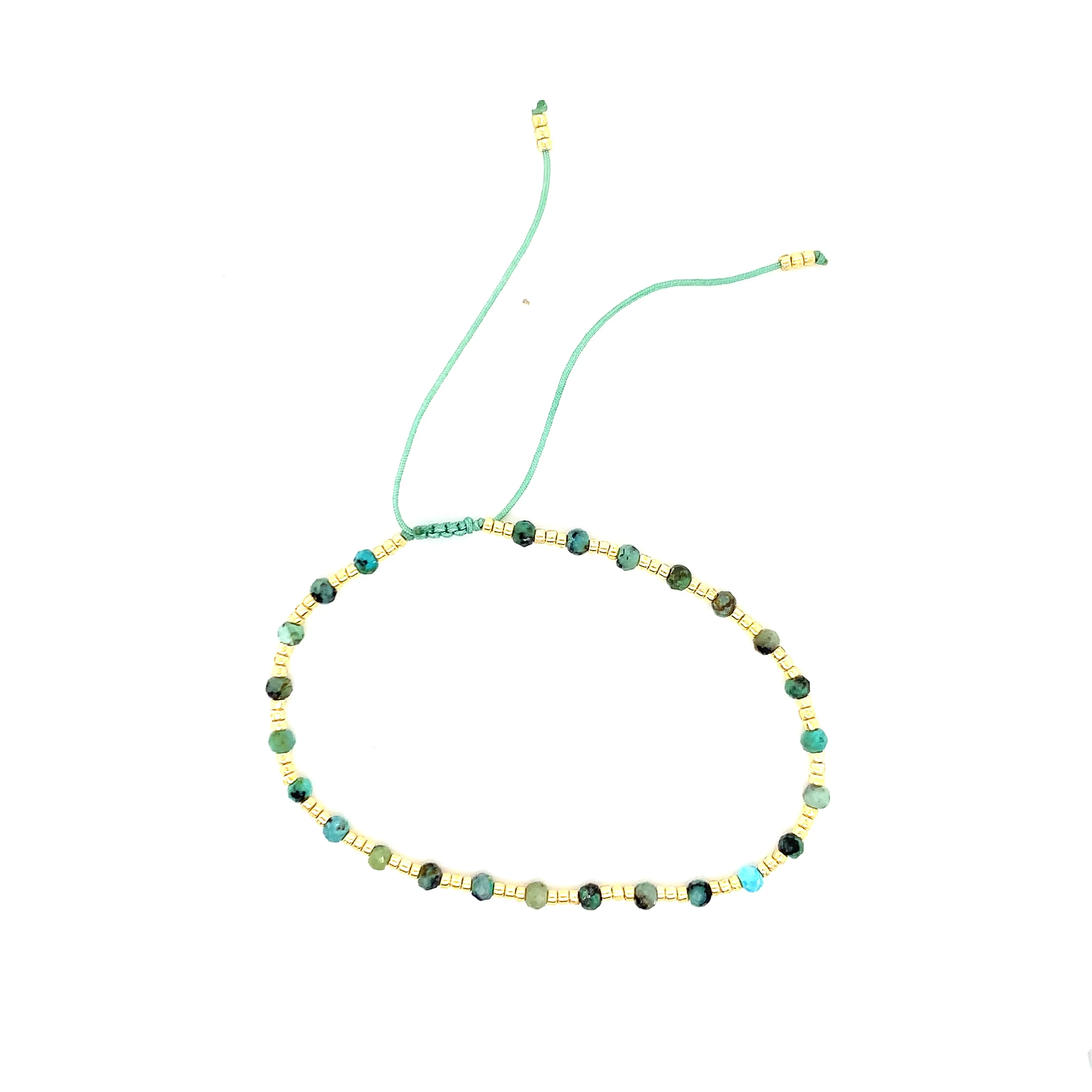 Crystals & Beaded Jewellery Adjustable Beaded Bracelet - Turquoise Gemstone