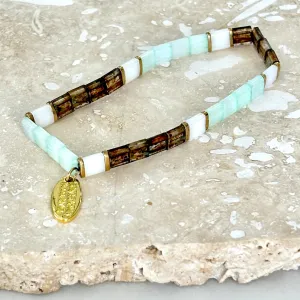 Crystals & Beaded Jewellery Ibiza Bracelet - Mint Chocolate