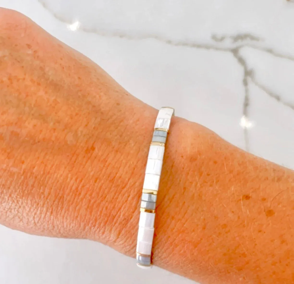 Crystals & Beaded Jewellery Ibiza Bracelet - Silver Linings