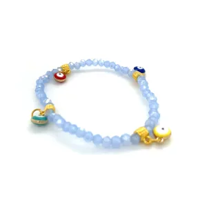 Crystals & Beaded Jewellery Mati Evil Eye - Lavender Purple Crystal Bracelets