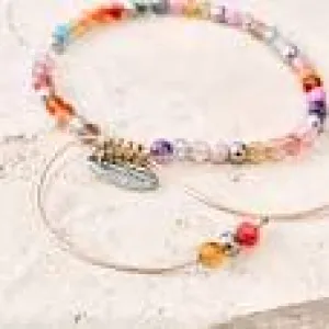 Crystals & Beaded Jewellery Riviera Bracelet - Candy Mix Silver