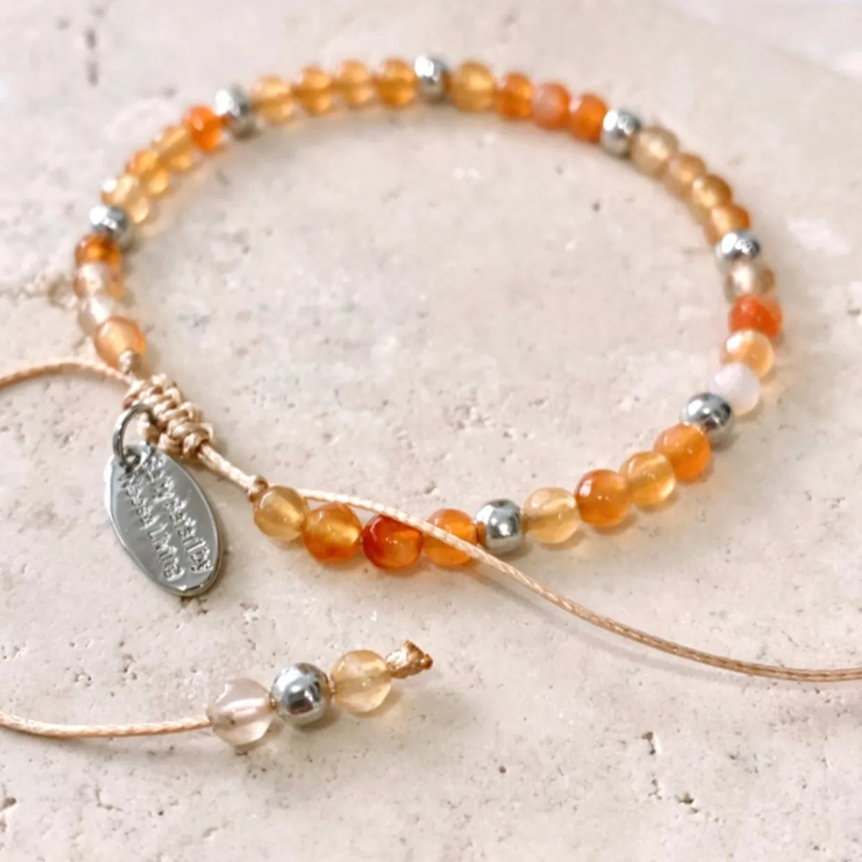 Crystals & Beaded Jewellery Riviera Bracelet - Sand Silver