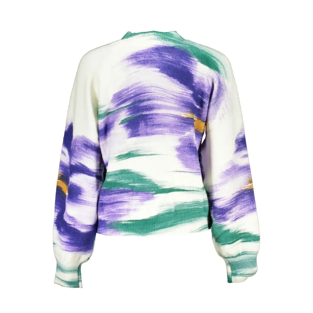 Desigual Elegant Crew Neck Sweater with Contrast Women's Detailing