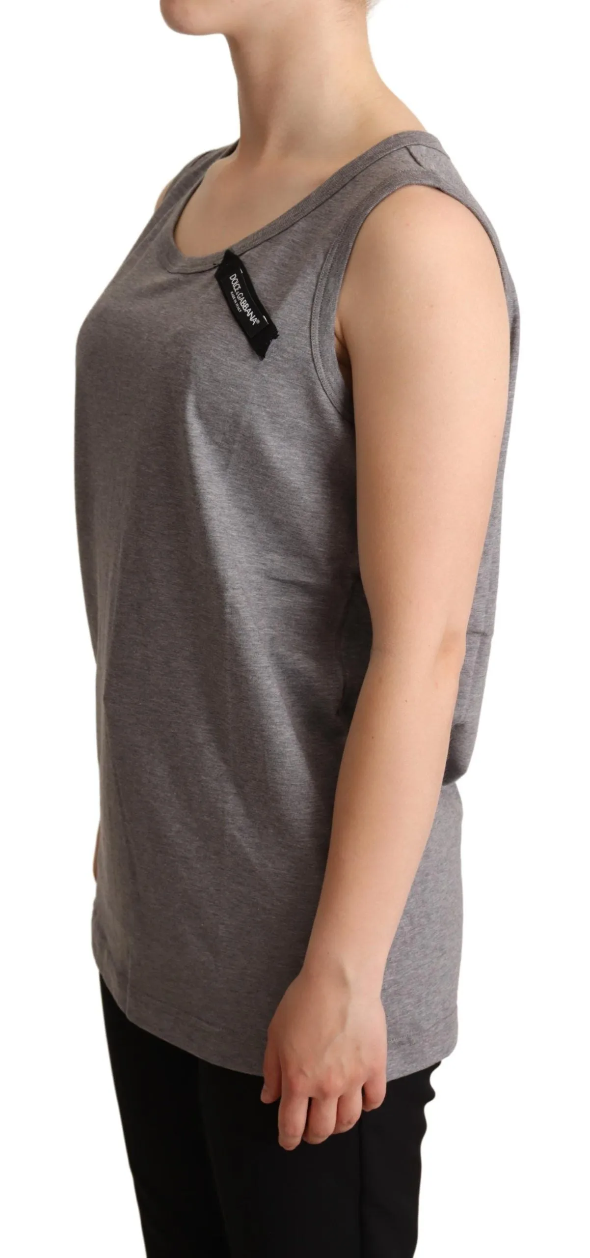 Dolce & Gabbana Elegant Cotton Jersey Sleeveless Women's Tank
