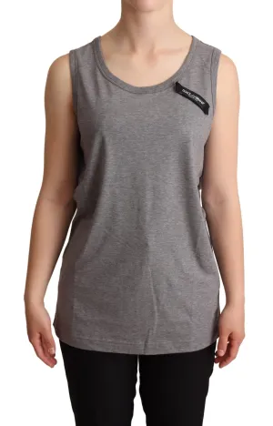 Dolce & Gabbana Elegant Cotton Jersey Sleeveless Women's Tank