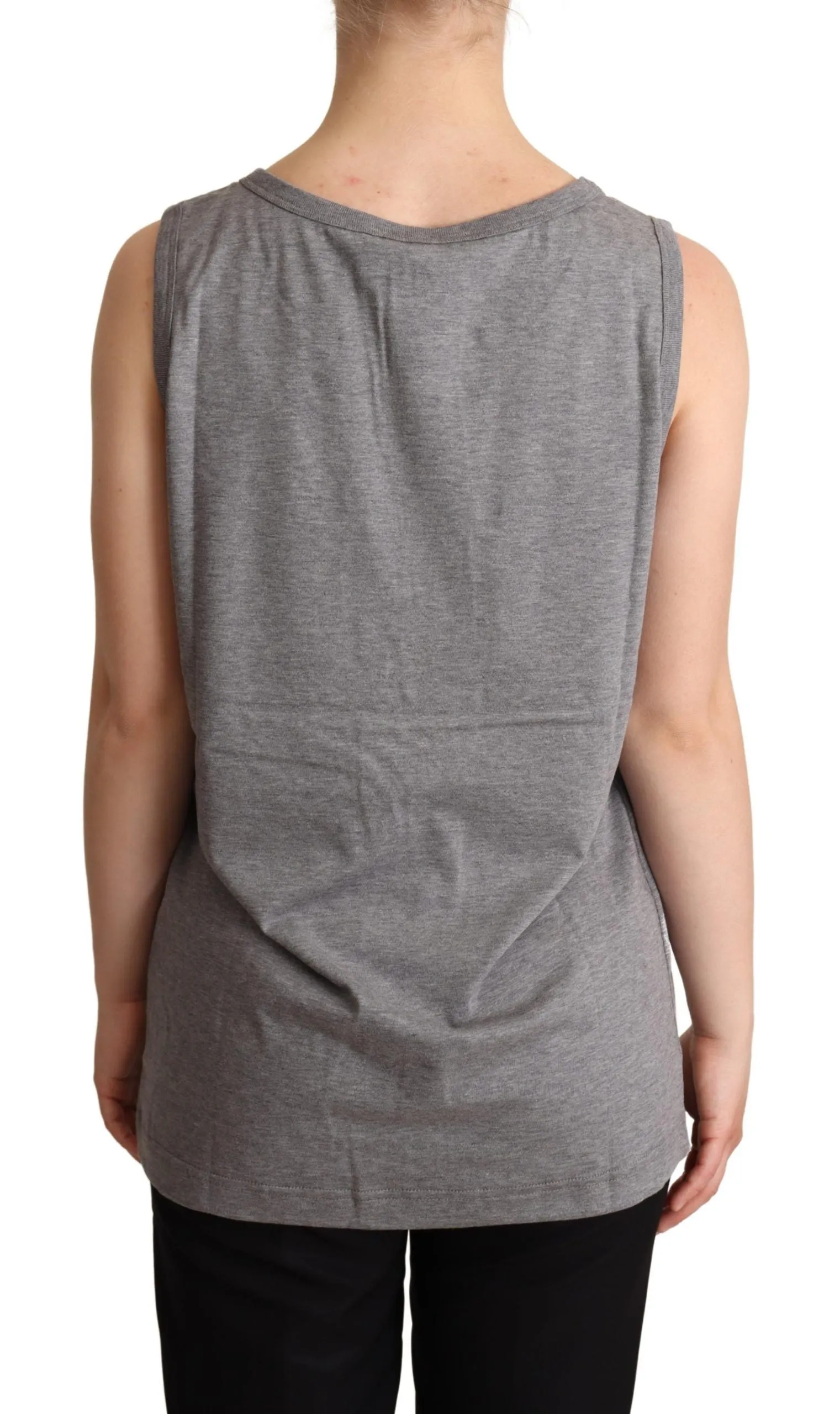 Dolce & Gabbana Elegant Cotton Jersey Sleeveless Women's Tank