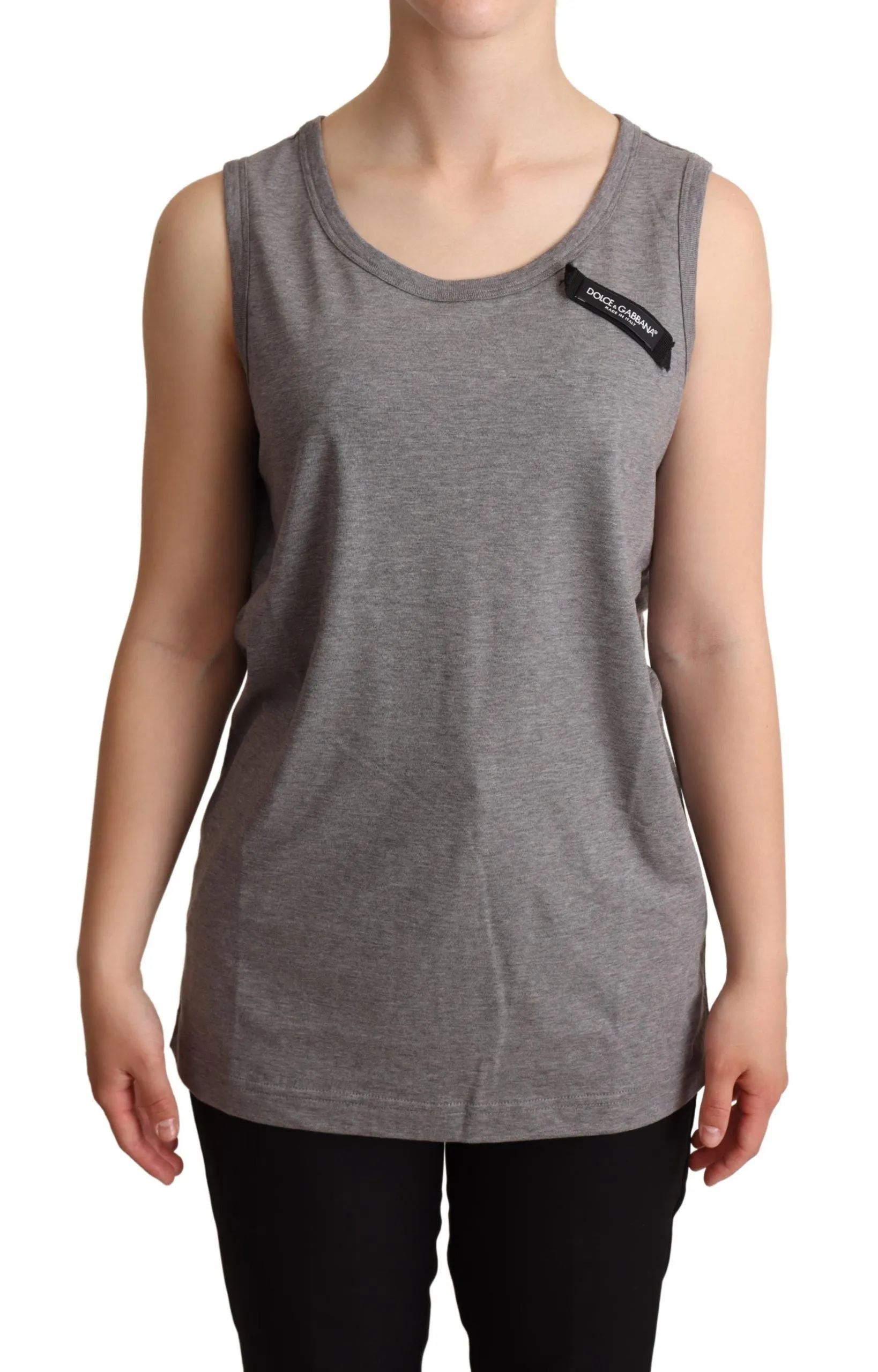 Dolce & Gabbana Elegant Cotton Jersey Sleeveless Women's Tank