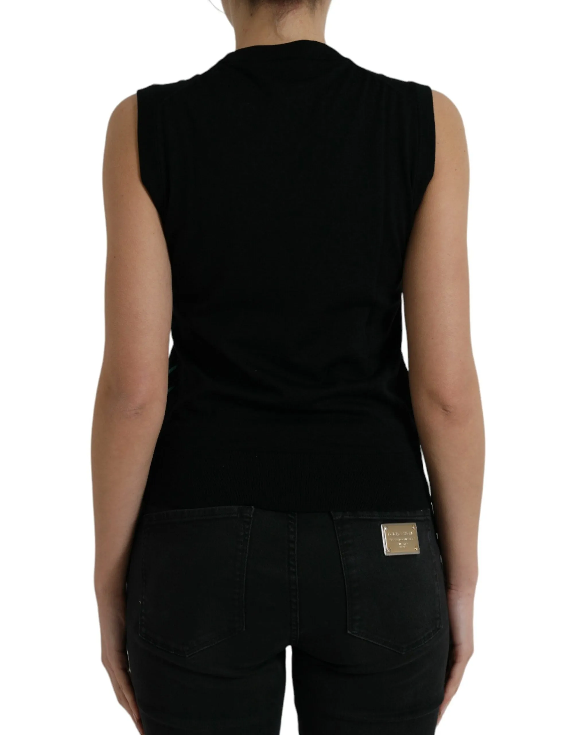 Dolce & Gabbana Elegant Jungle Print Crew Neck Tank Women's Top