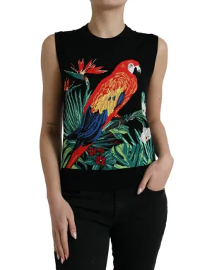 Dolce & Gabbana Elegant Jungle Print Crew Neck Tank Women's Top