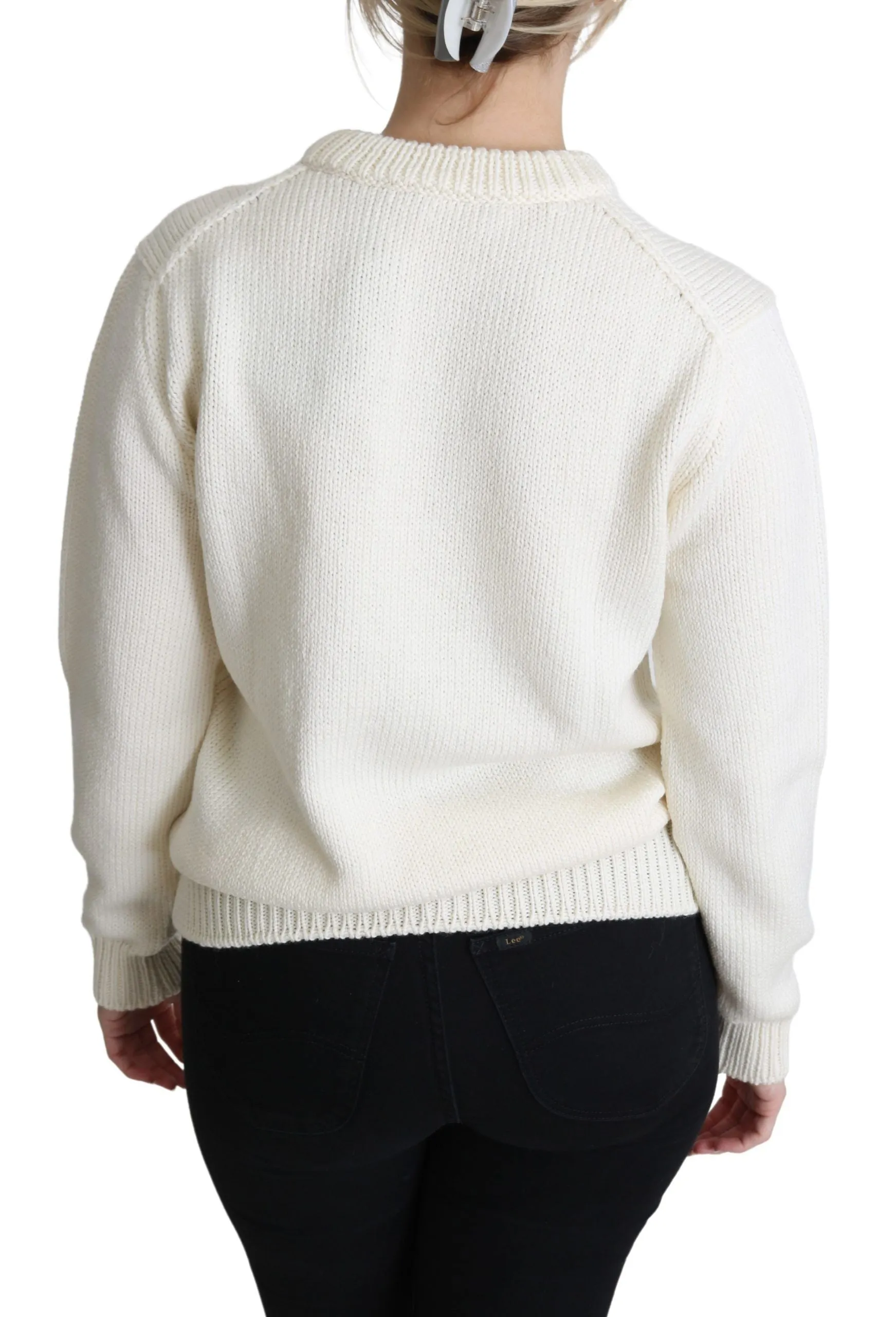Dolce & Gabbana Elegant Knitted Sunflower Women's Sweater