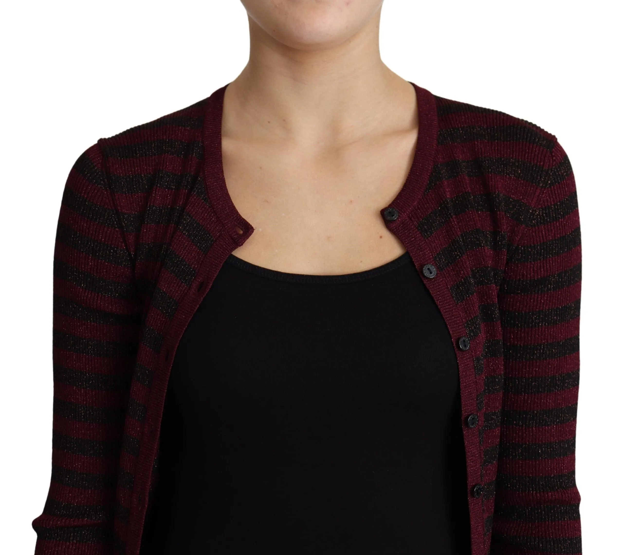 Dolce & Gabbana Elegant Striped Viscose Women's Cardigan
