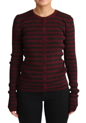 Dolce & Gabbana Elegant Striped Viscose Women's Cardigan