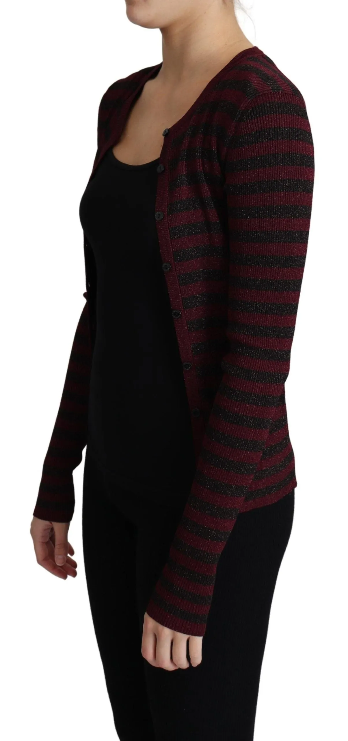 Dolce & Gabbana Elegant Striped Viscose Women's Cardigan
