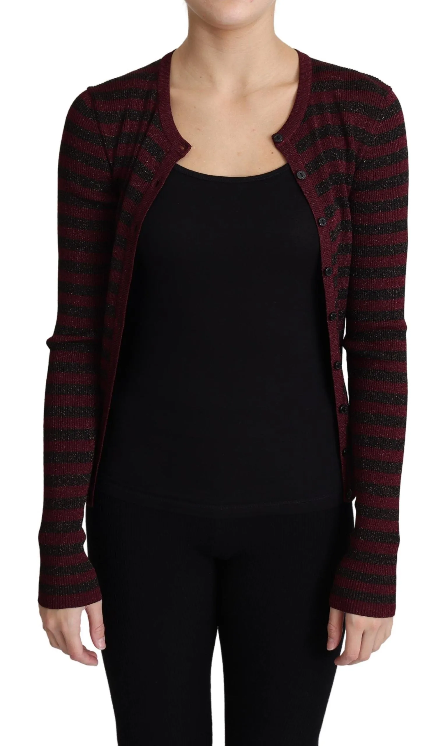 Dolce & Gabbana Elegant Striped Viscose Women's Cardigan