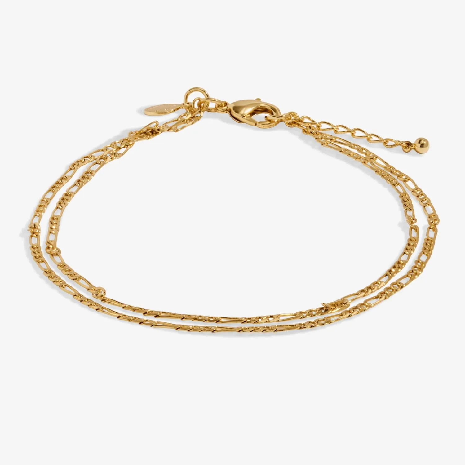 Double Figaro Gold Plated Anklet 8533 Joma Jewellery