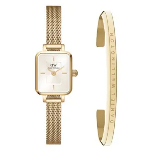 Dress Womens Watches Daniel Wellington Quadro Mini Classic DW005100008 Gift Set