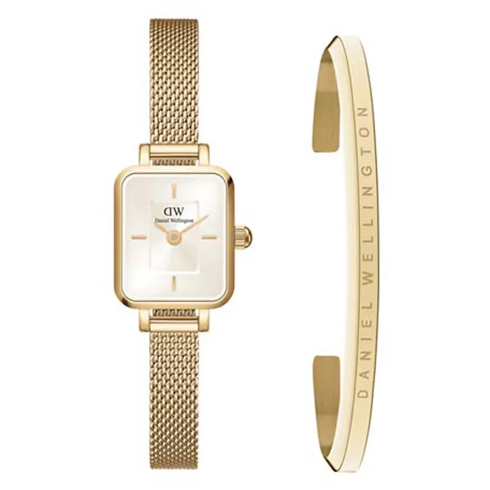 Dress Womens Watches Daniel Wellington Quadro Mini Classic DW005100008 Gift Set