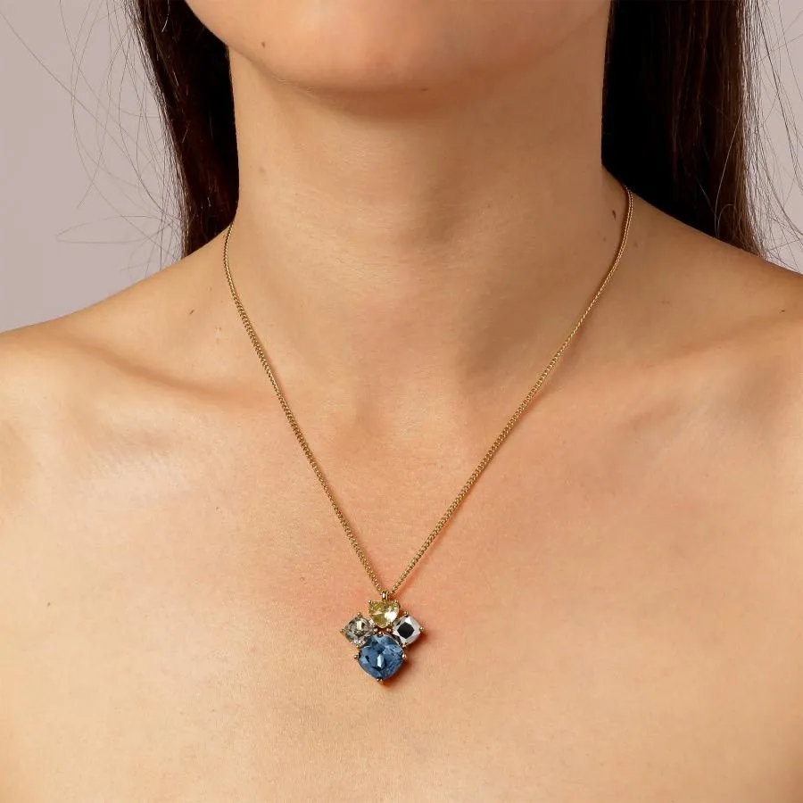 Dyrberg/Kern Jewellery Dyrberg/Kern - Maksika Gold Necklace - Blue