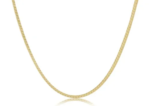 E Newton Jewelry Choker Herringbone Chain - Gold