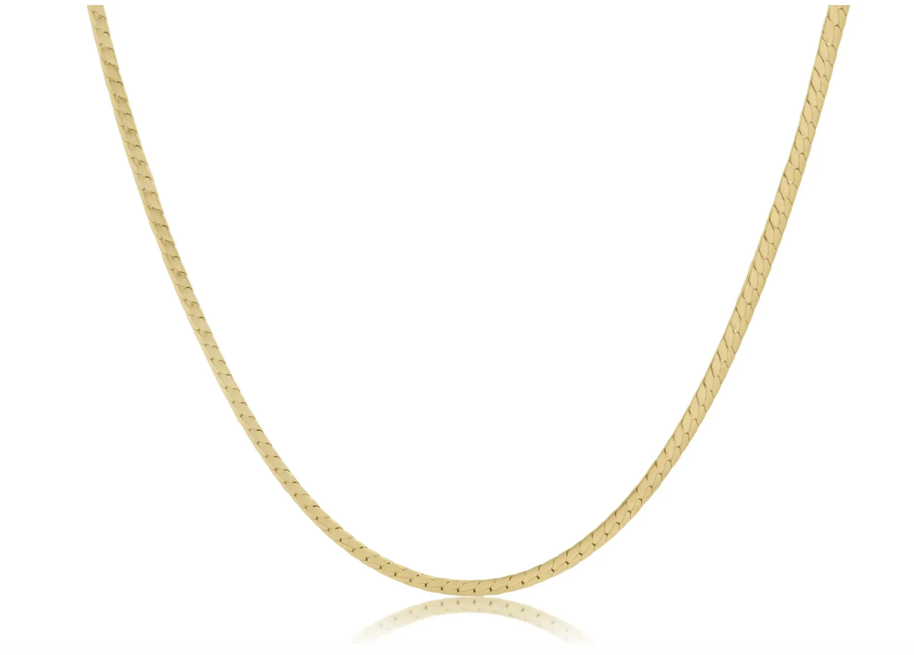 E Newton Jewelry Choker Herringbone Chain - Gold