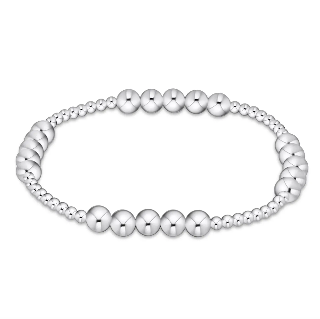 E Newton Jewelry Classic Blissful Pattern 2.5mm Bead Bracelet - 5mm Sterling
