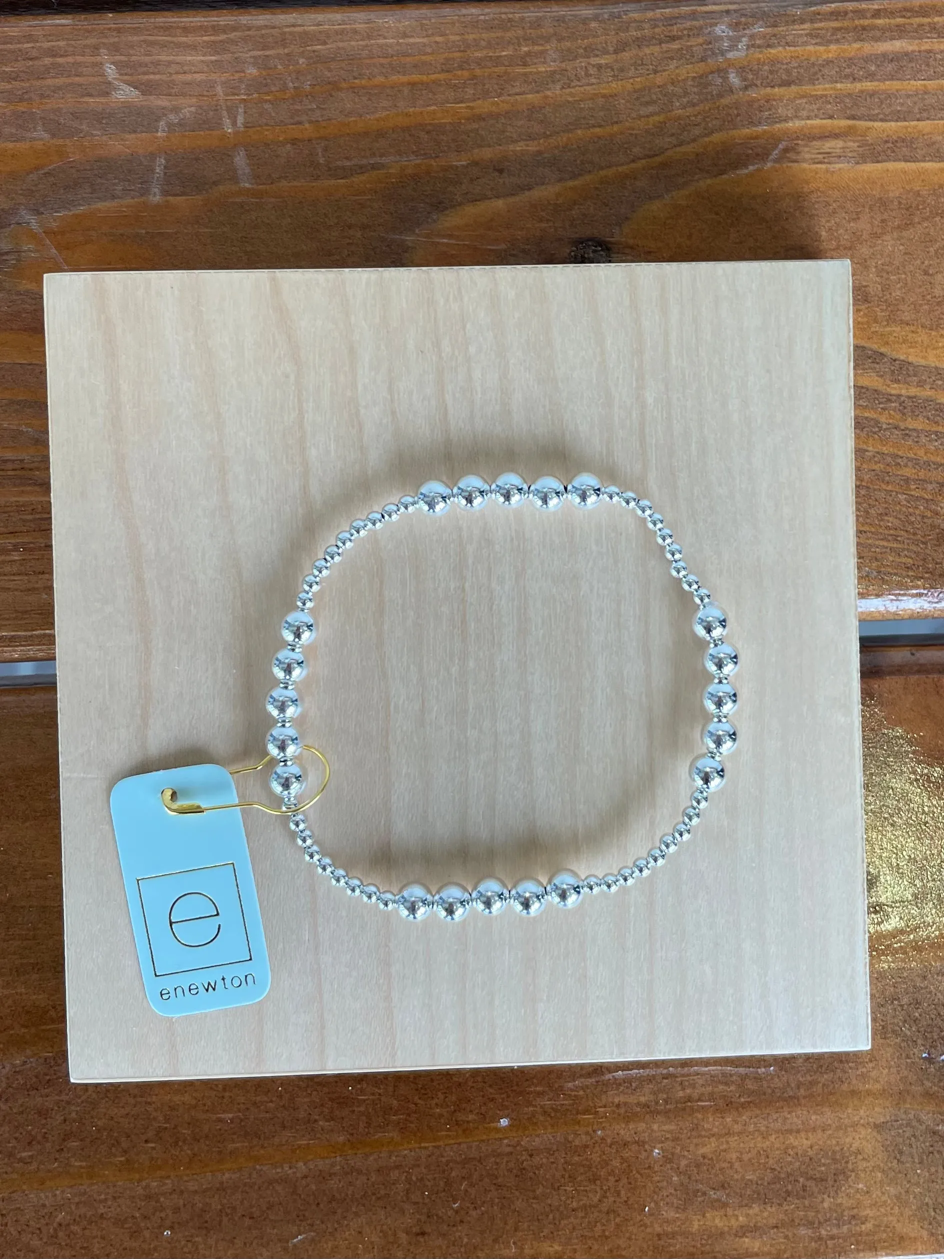 E Newton Jewelry Classic Blissful Pattern 2.5mm Bead Bracelet - 5mm Sterling