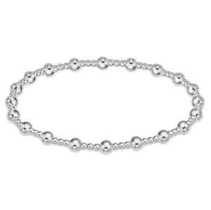 E Newton Jewelry Classic Sincerity Pattern 4mm Bead Bracelet - Sterling