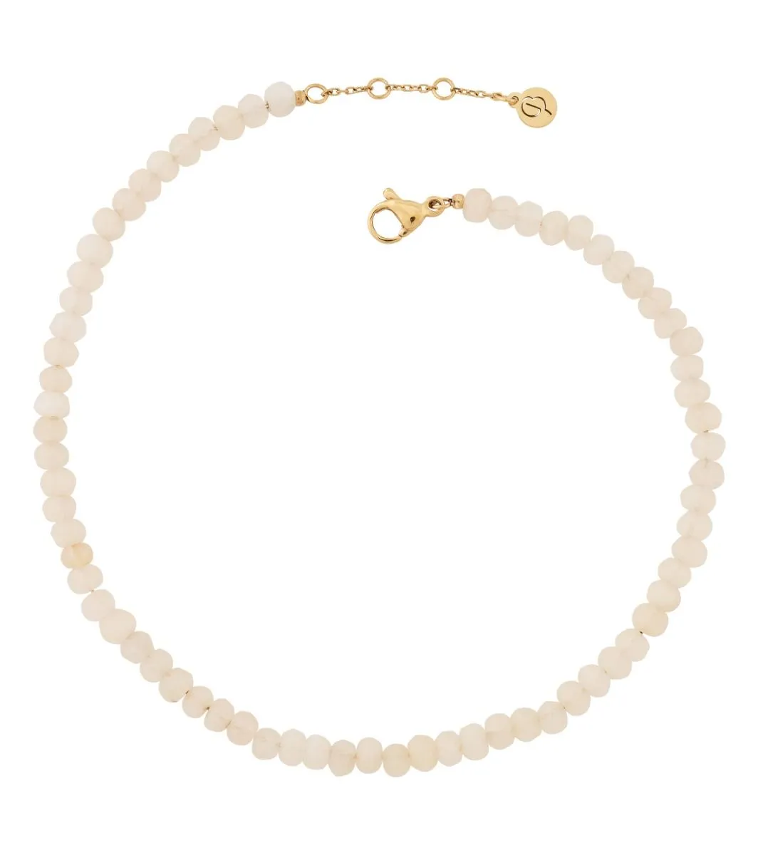 Edblad Jewellery Edblad - Summer Beads Anklet White & Gold
