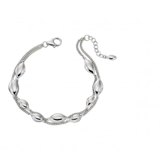 Elements Silver Double Strand Marquise Bracelet B5146 Beginnings Jewellery