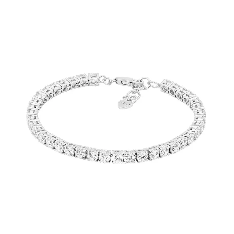 Ellani Collections Jewellerys 4mm CZ Silver Tennis Bracelet