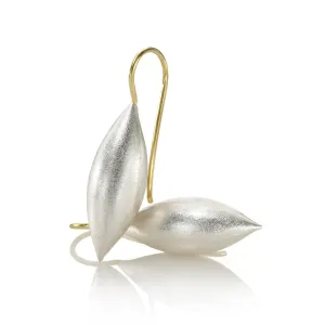 Erich Zimmermann Small Cocoon Pod Silver Earrings