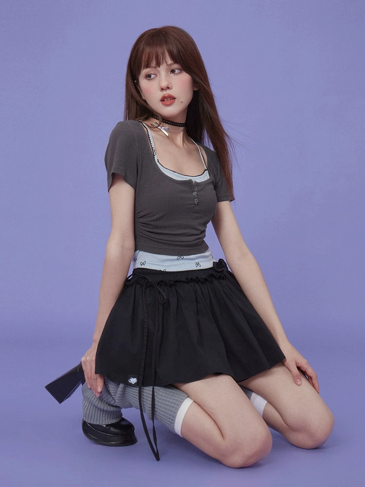 Fake two-piece t-shirts【s0000008895】