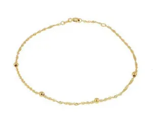 Forever Jewellery Gold Solid Twist Anklet
