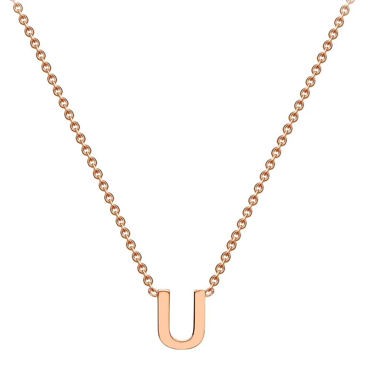 Forever Jewellery Petite Initial Letter 9ct Rose Gold Necklaces