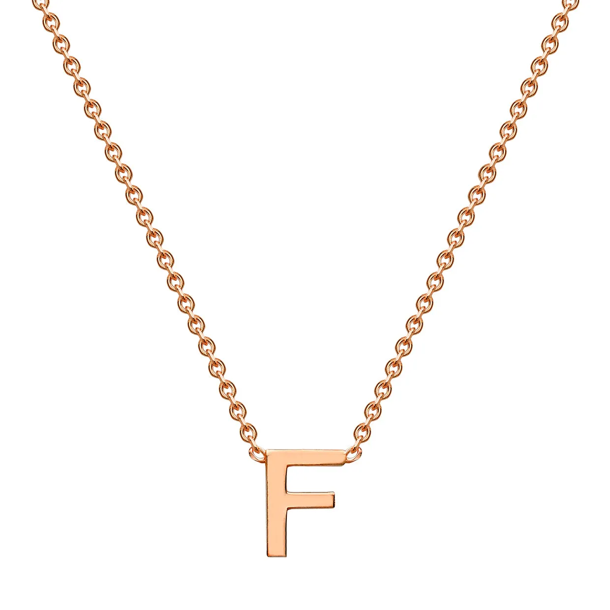 Forever Jewellery Petite Initial Letter 9ct Rose Gold Necklaces