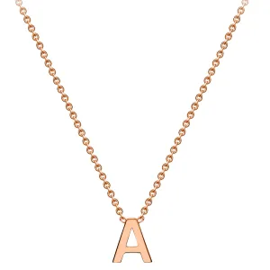 Forever Jewellery Petite Initial Letter 9ct Rose Gold Necklaces