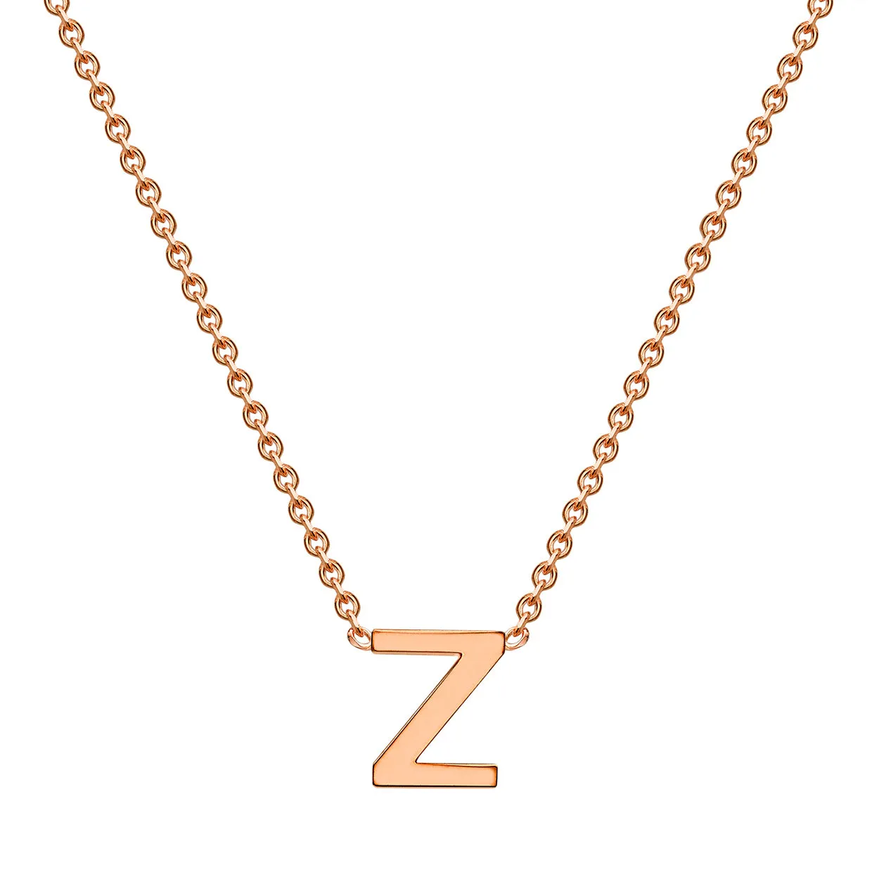 Forever Jewellery Petite Initial Letter 9ct Rose Gold Necklaces