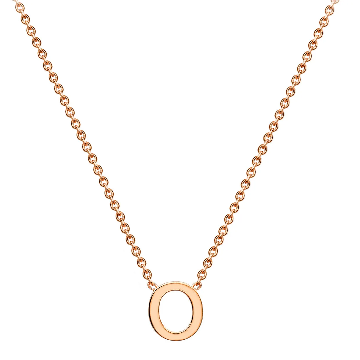 Forever Jewellery Petite Initial Letter 9ct Rose Gold Necklaces