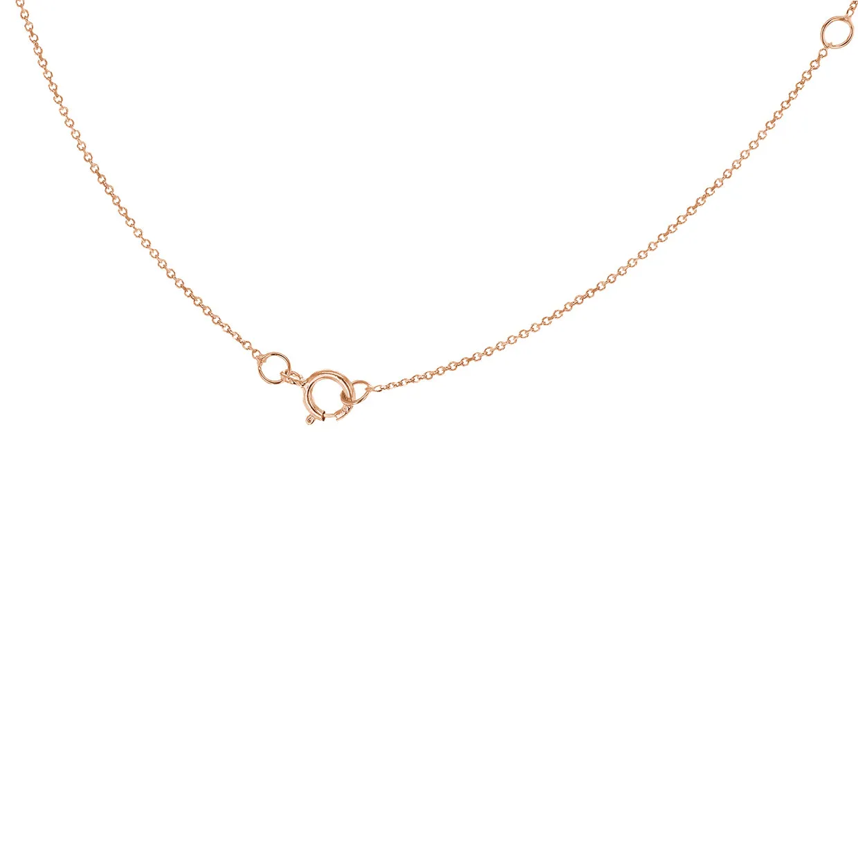 Forever Jewellery Petite Initial Letter 9ct Rose Gold Necklaces