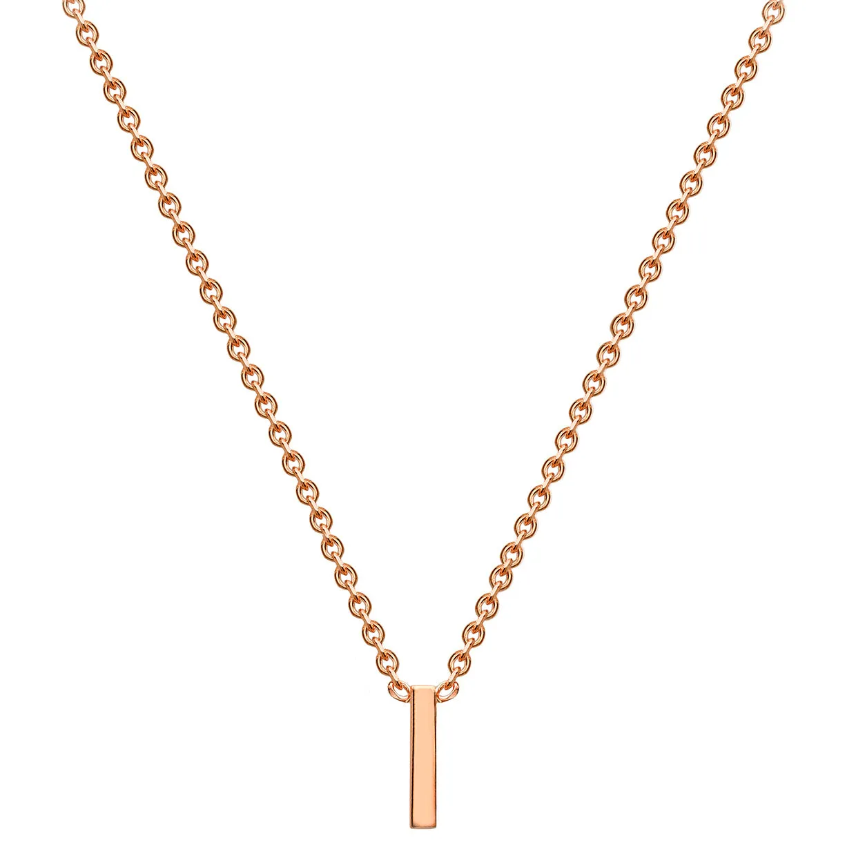 Forever Jewellery Petite Initial Letter 9ct Rose Gold Necklaces