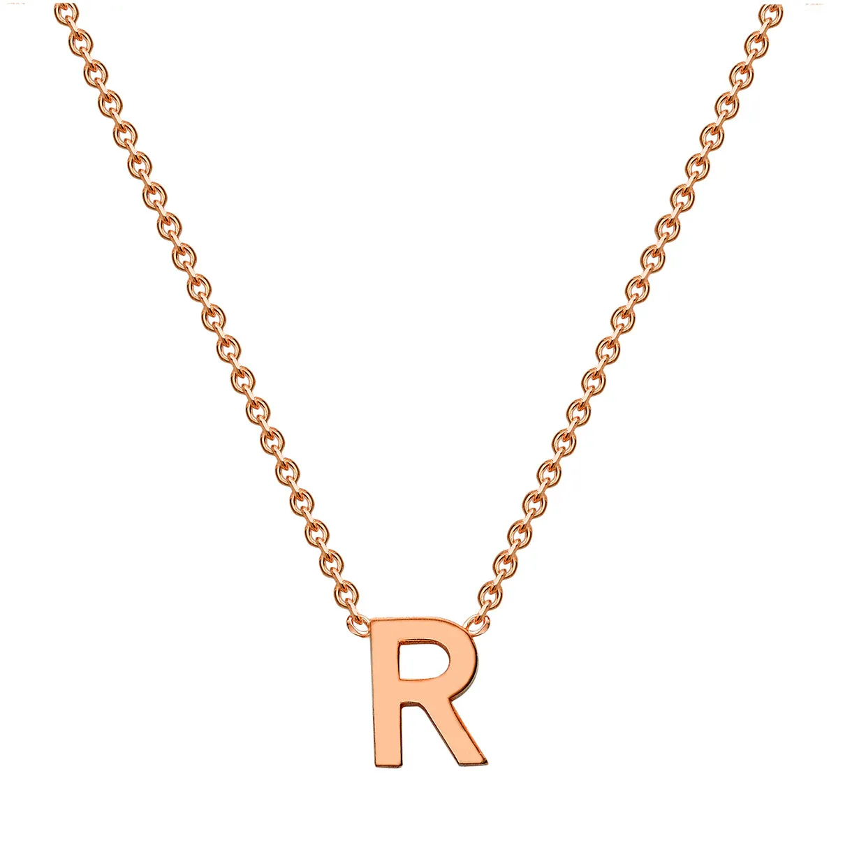 Forever Jewellery Petite Initial Letter 9ct Rose Gold Necklaces