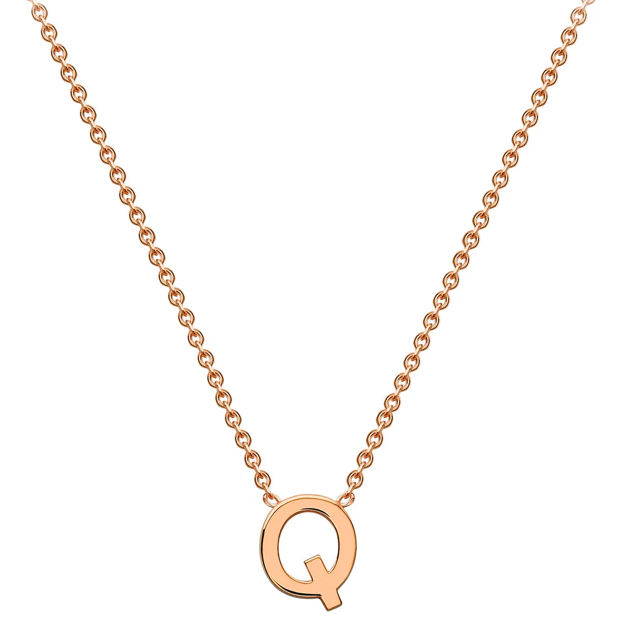 Forever Jewellery Petite Initial Letter 9ct Rose Gold Necklaces