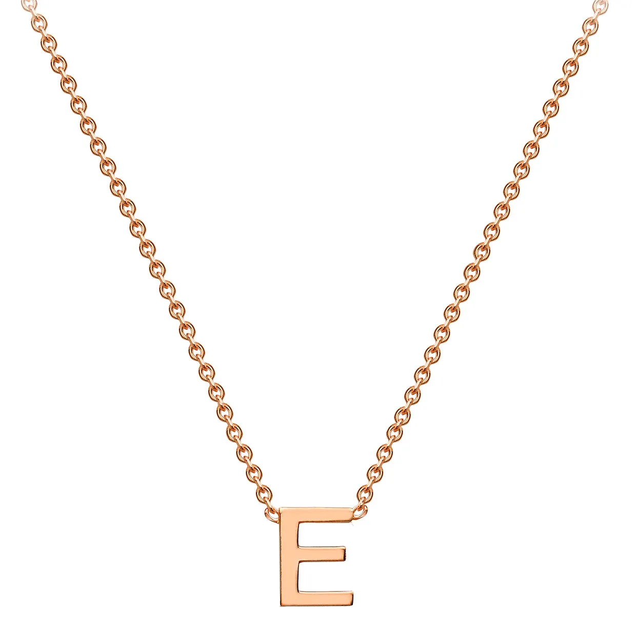 Forever Jewellery Petite Initial Letter 9ct Rose Gold Necklaces