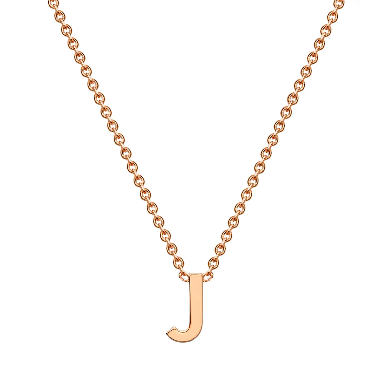 Forever Jewellery Petite Initial Letter 9ct Rose Gold Necklaces